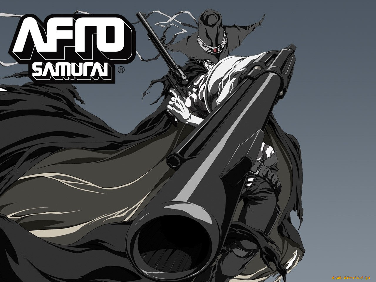 , afro, samurai